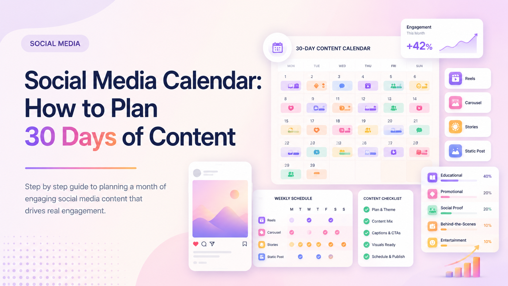 Social Media Content Calendar in 2026: How to Plan 30 Days of Content